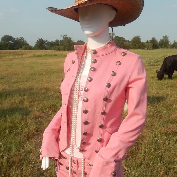 Betsey Johnson- size 6-  HOT PINK DESIGNER JACKET/NEVER WORN - Picture 3 of 15